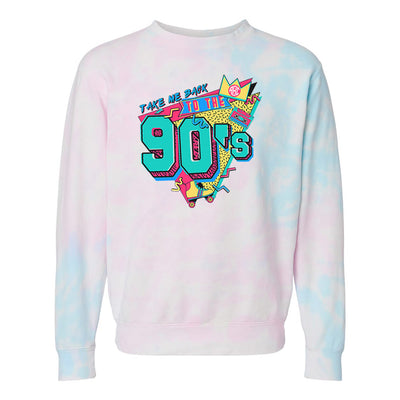 Monogrammed 'Take me Back to the 90's' Tie Dye Crewneck Sweatshirt