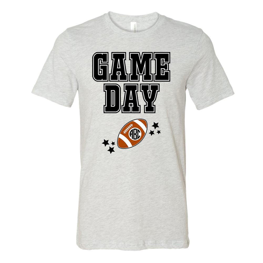 Monogrammed Game Day Football Tee