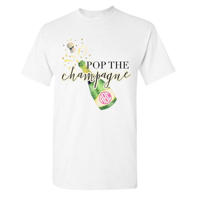 Pop The Champagne Graphic Monogram T-Shirt