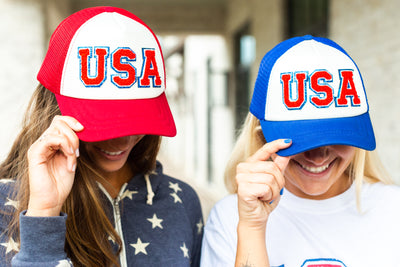 USA Letter Patch Trucker Hat