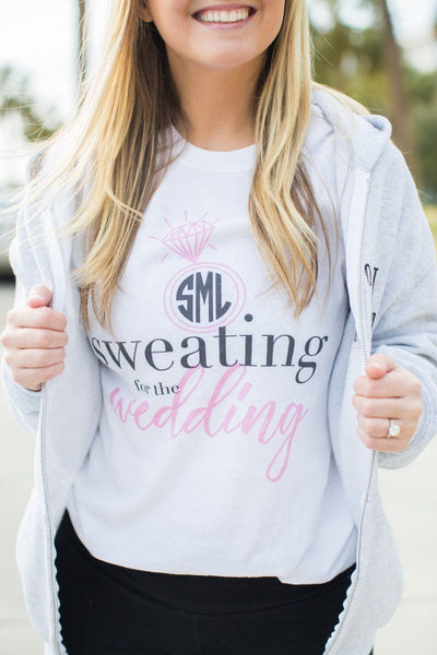 Monogrammed Sweating For The Wedding Bride T-Shirt