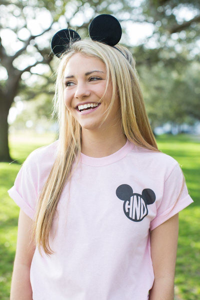 Monogrammed Minnie/Mickey Mouse Disney T-Shirt Hannah Nybo