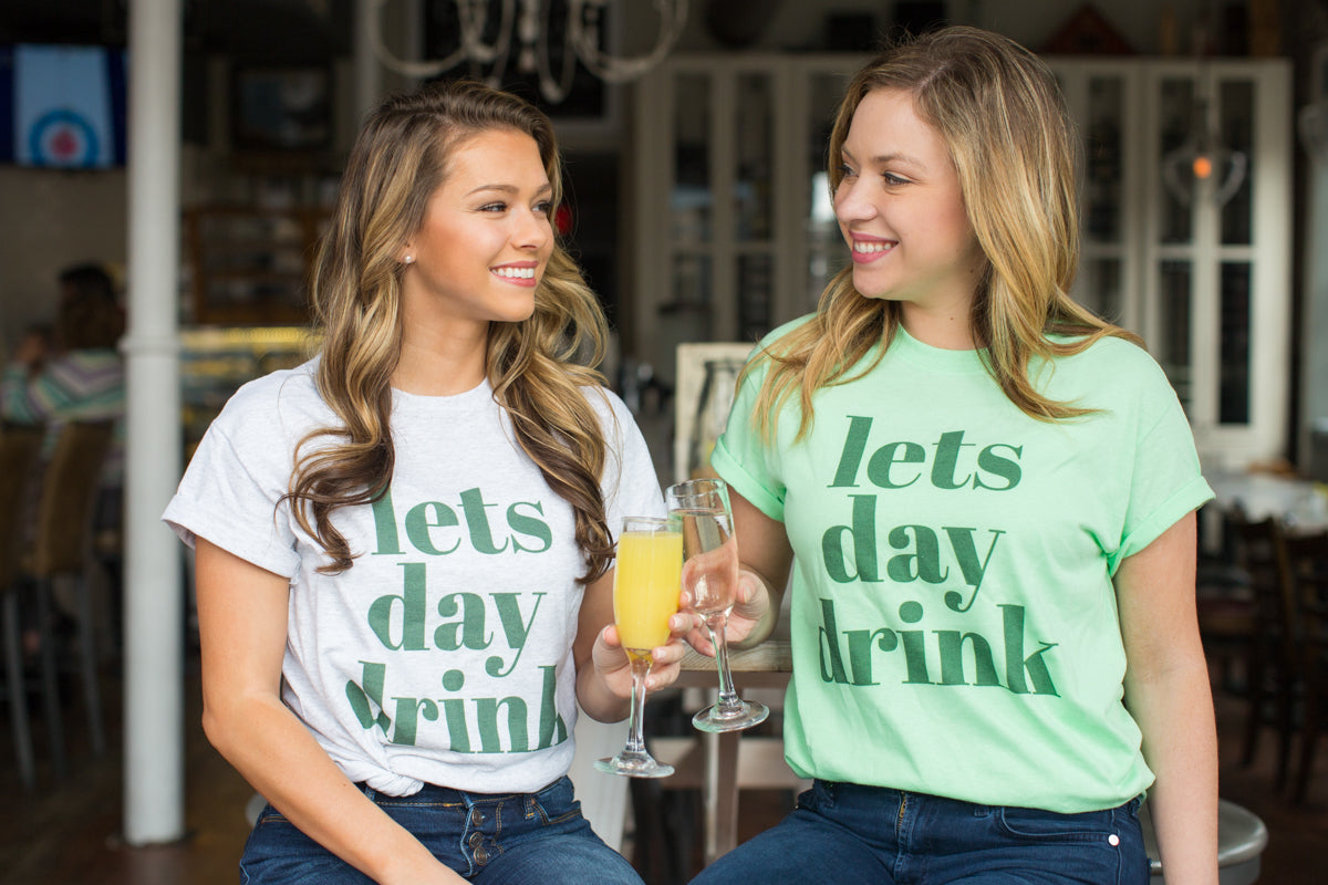 Felicitees St. Patrick's Day T-Shirt Let's Day Drink