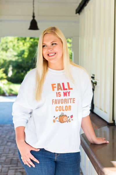 Monogrammed Fall Is My Favorite Color Sweatshirt