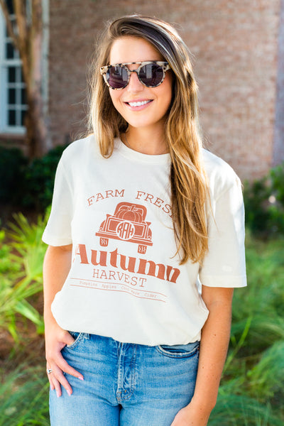 Monogrammed 'Autumn Harvest' Premium T-Shirt