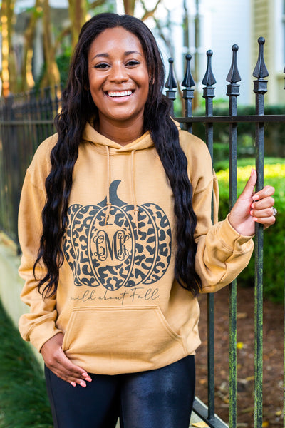 Monogrammed 'Wild About Fall' Hoodie