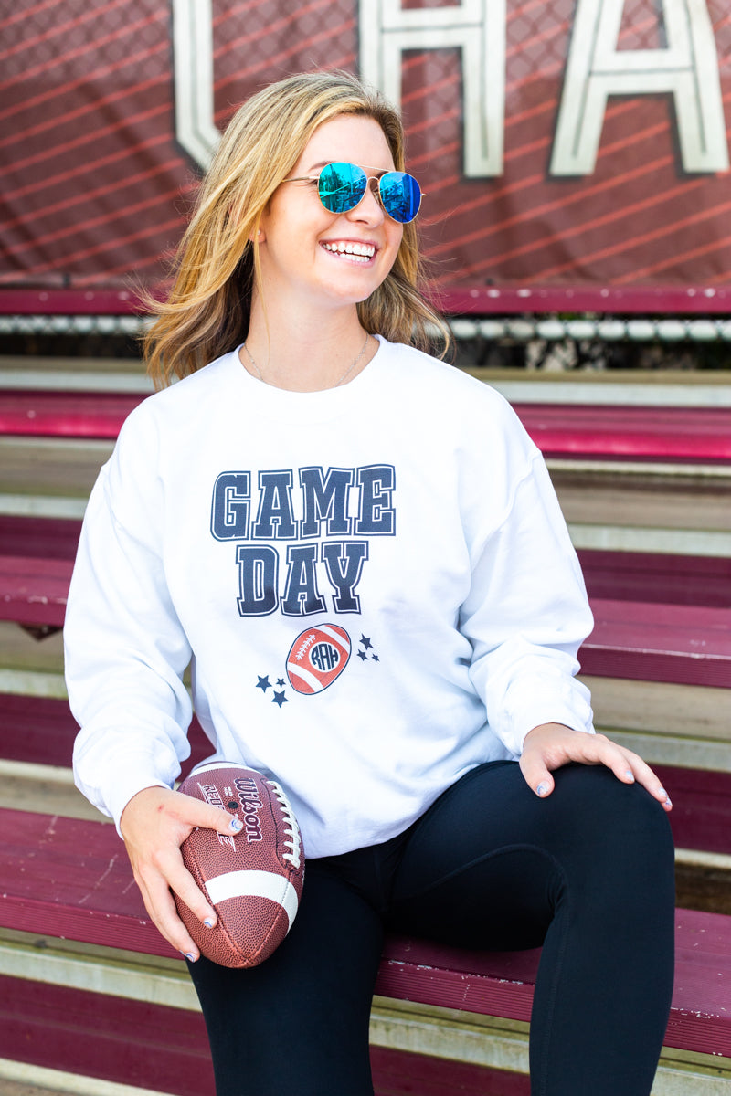 Monogrammed 'Game Day' Crewneck Sweatshirt