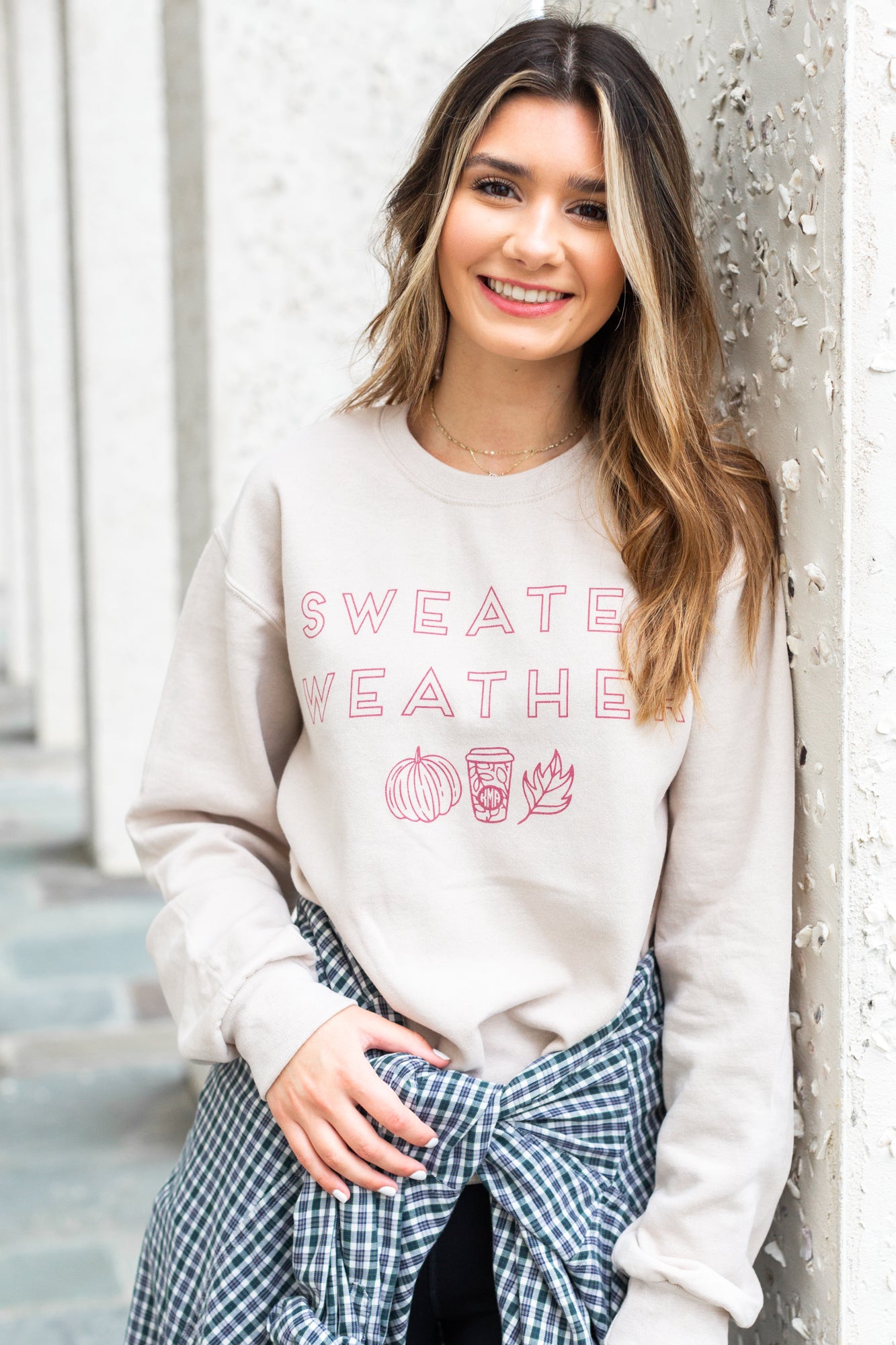 Monogrammed 'Sweater Weather' Crewneck Sweatshirt