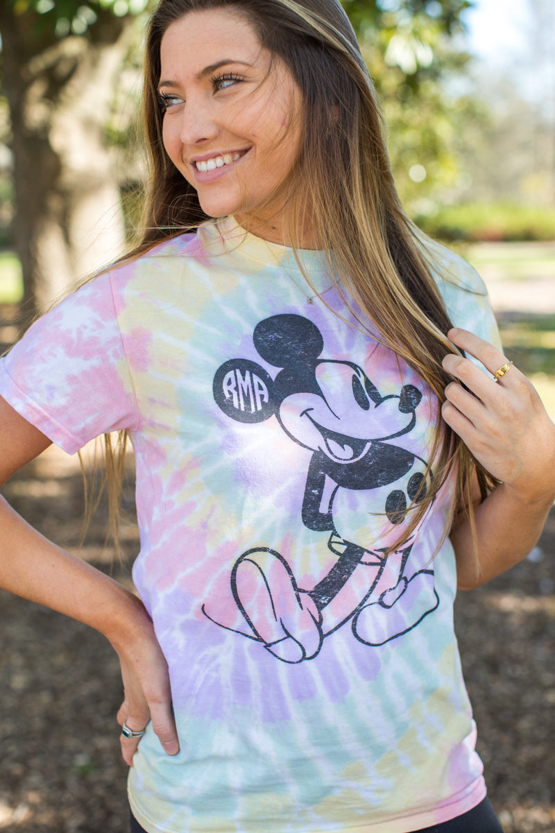 Monogrammed 'Tie Dye Mickey' T-Shirt