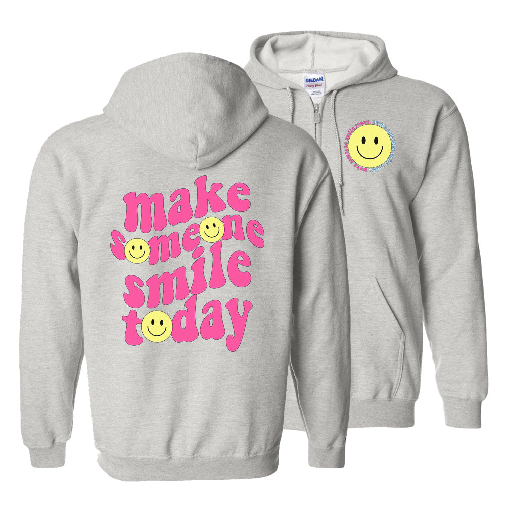 'Make Someone Smile Today' Front & Back Full Zip