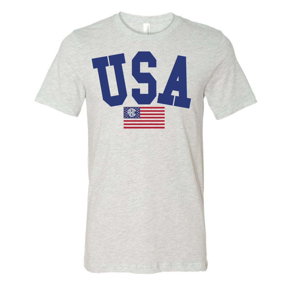 Monogrammed USA Classic Tee Fourth of July