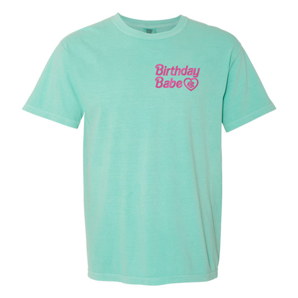 Monogrammed Birthday Babe Comfort Colors T-Shirt