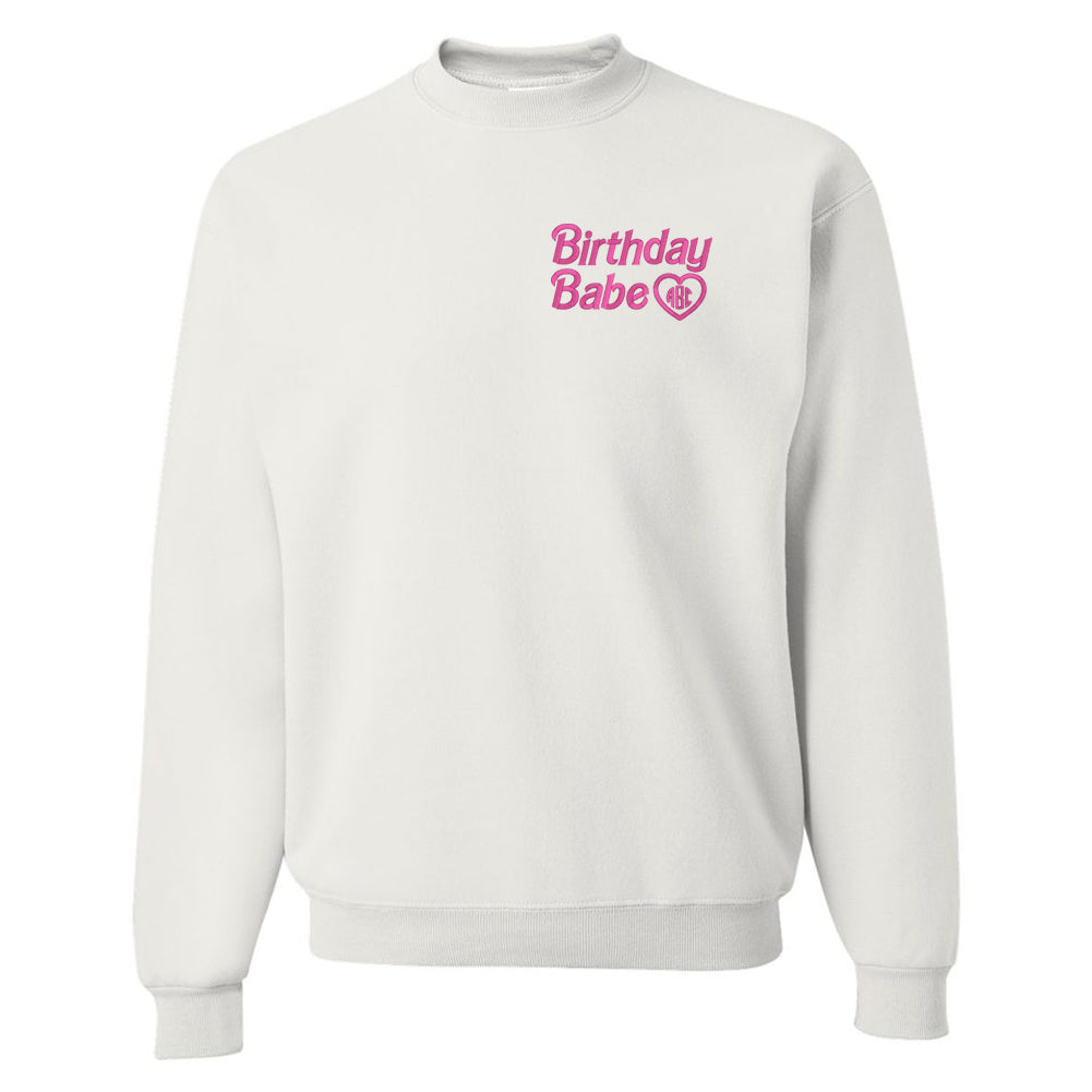 Monogrammed Birthday Babe Crewneck Sweatshirt