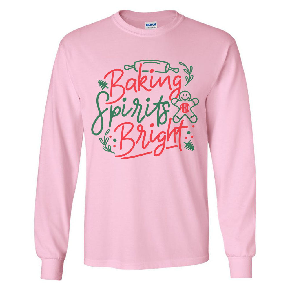 Pink Monogrammed Graphic Tee for Christmas