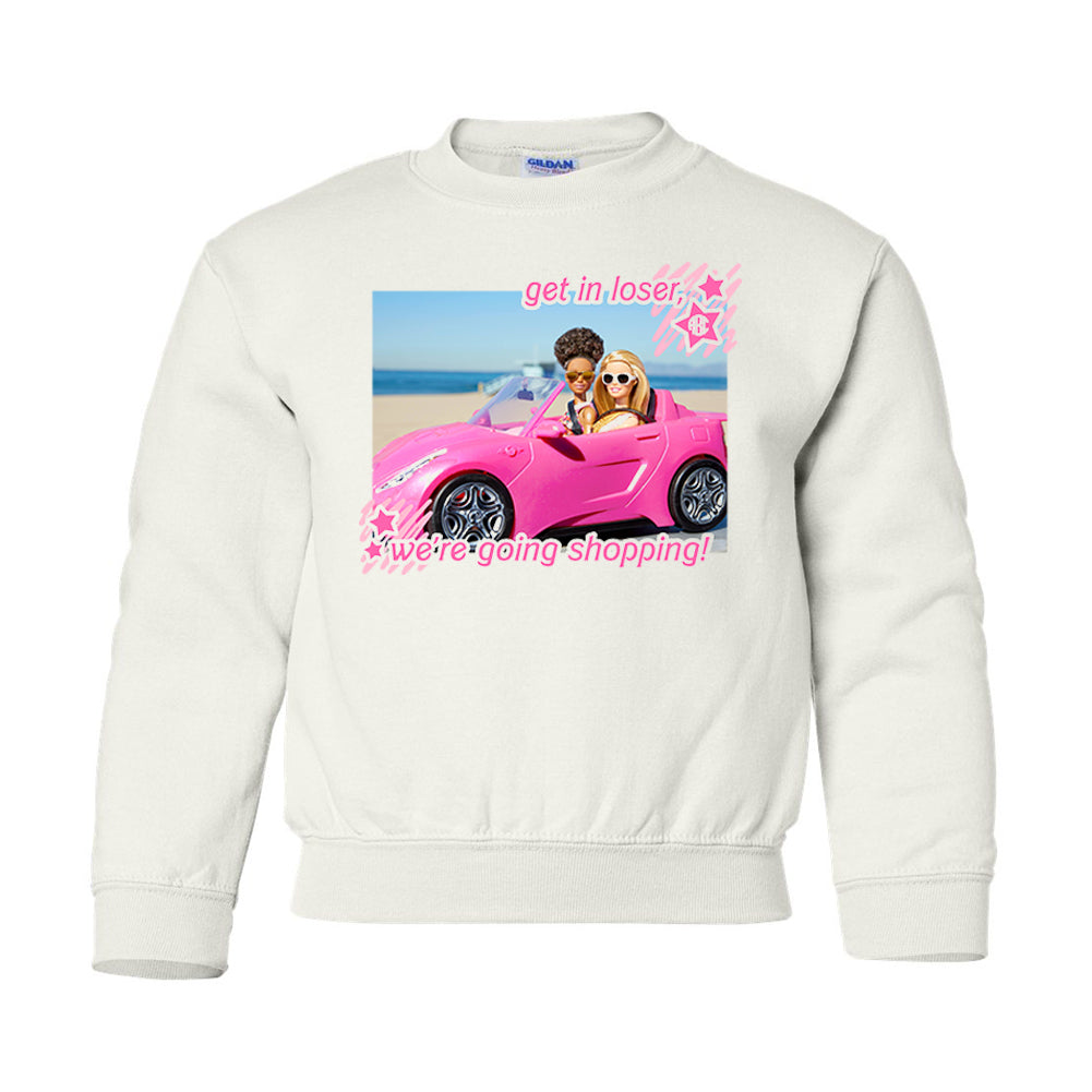 Kids Monogrammed 'We're Going Shopping' Crewneck Sweatshirt
