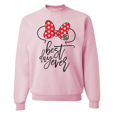 Monogrammed 'Minnie Best Day Ever' Crewneck Sweatshirt