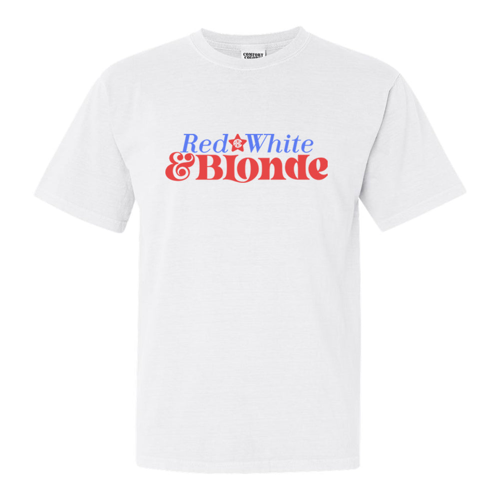 Monogrammed 'Red, White & Blonde' T-Shirt