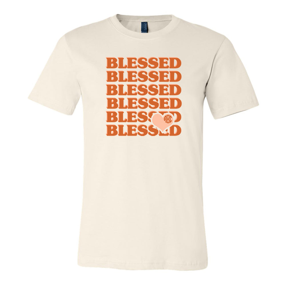 Monogrammed 'Blessed' Premium T-Shirt