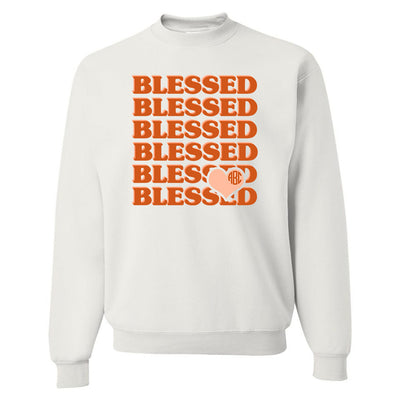Monogrammed 'Blessed' Crewneck Sweatshirt