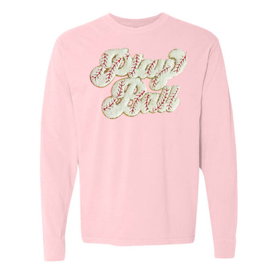 Play Ball Letter Patch Long Sleeve T-Shirt