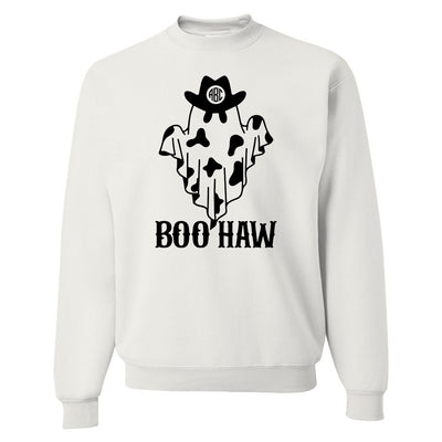 Monogrammed 'Boo-Haw' Crewneck Sweatshirt