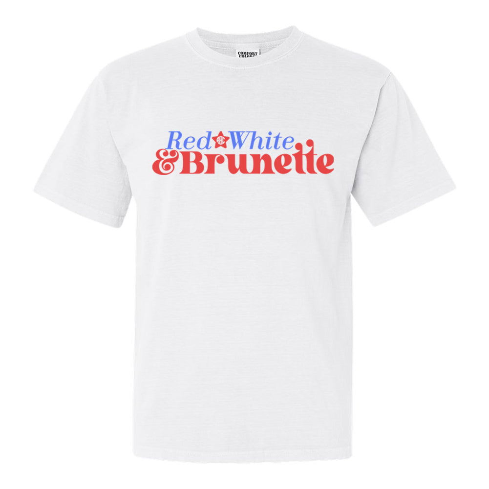 Monogrammed 'Red, White & Brunette' T-Shirt
