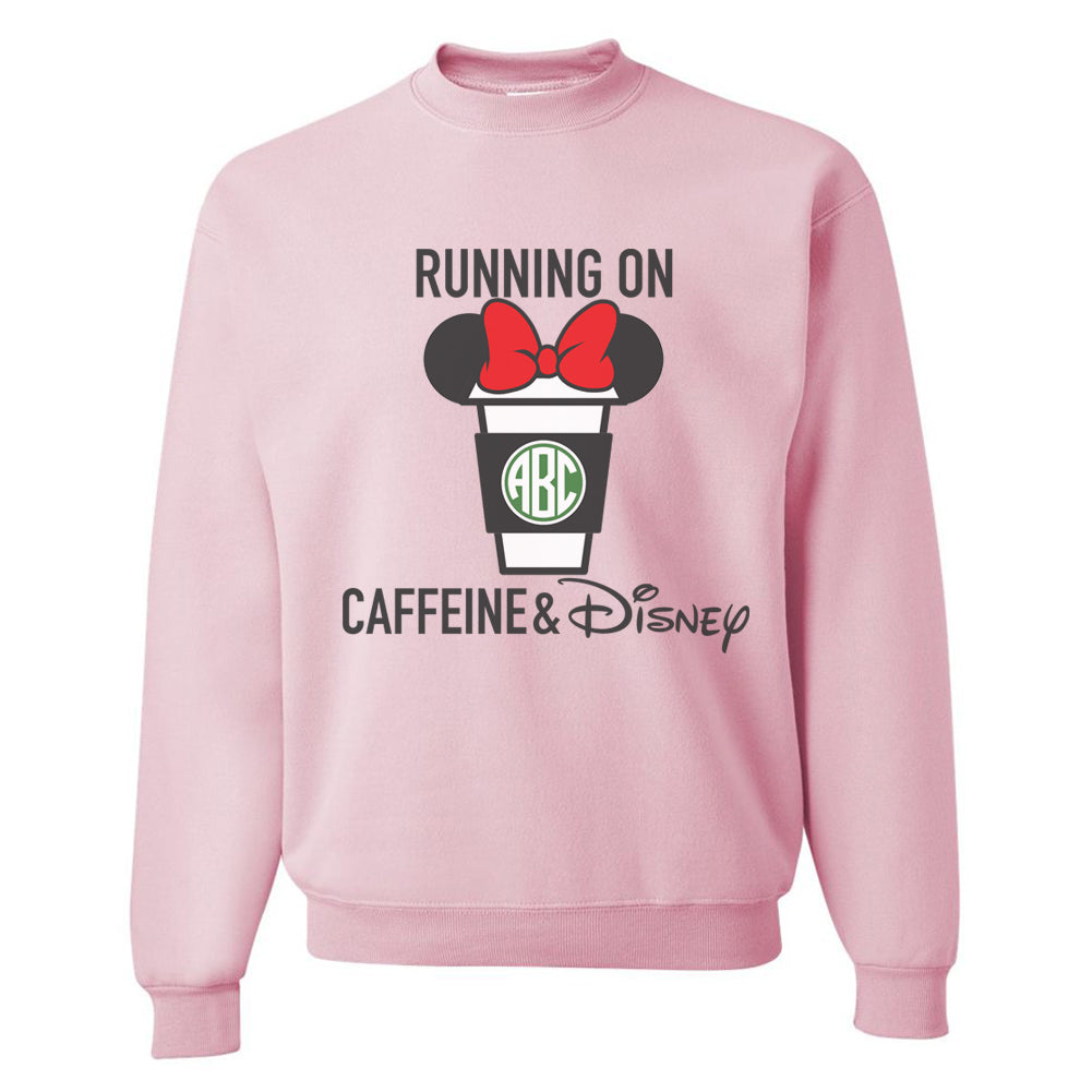 Monogrammed 'Caffeine & Disney' Crewneck Sweatshirt