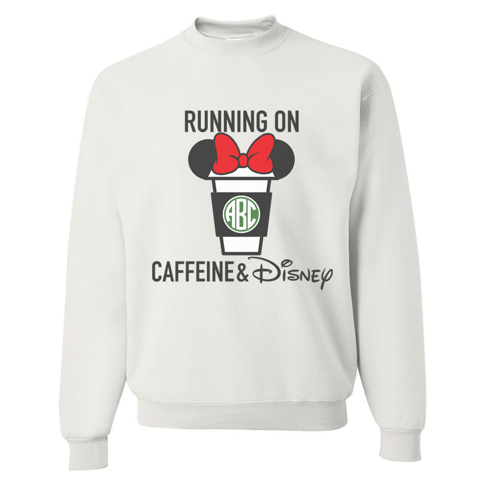 Monogrammed 'Caffeine & Disney' Crewneck Sweatshirt