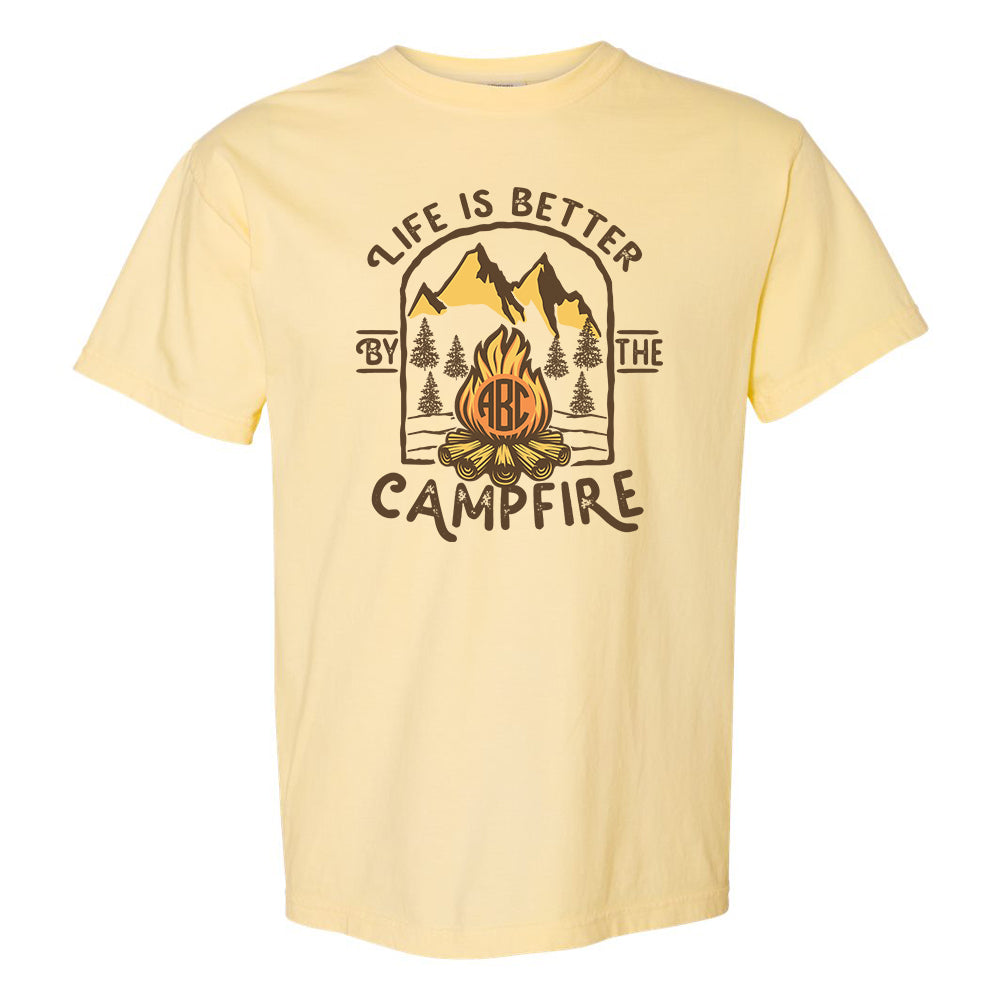 Monogrammed 'Life is Better by the Campfire' T-Shirt
