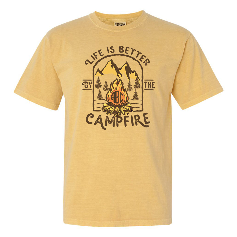 Monogrammed 'Life is Better by the Campfire' T-Shirt