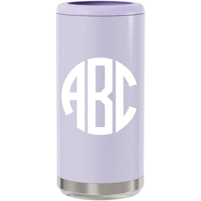 Monogrammed Glitter Skinny Can Cooler