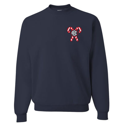 Monogrammed 'Candy Cane' Crewneck Sweatshirt