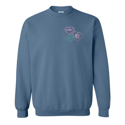 Monogrammed 'Valentine Hearts' Crewneck Sweatshirt
