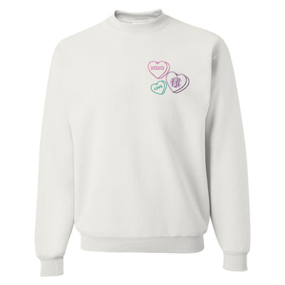 Monogrammed 'Valentine Hearts' Crewneck Sweatshirt