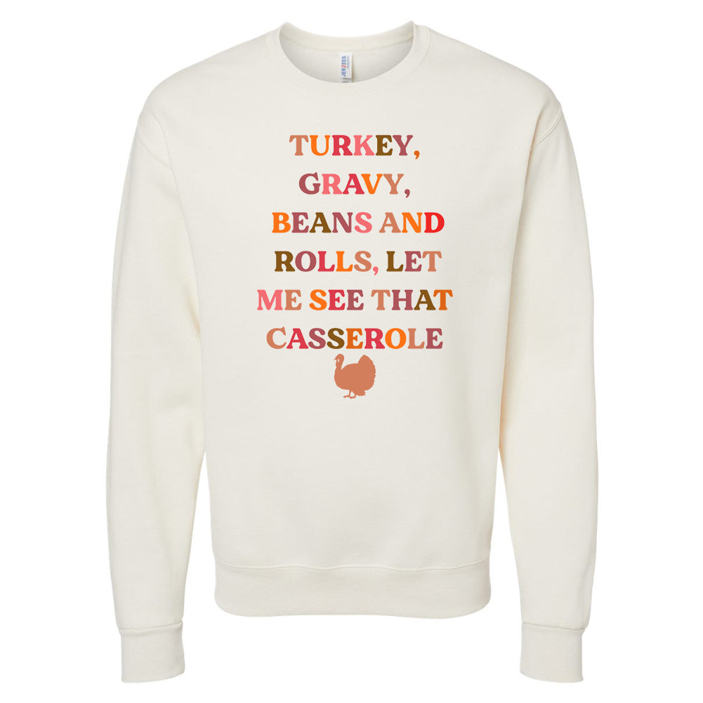 'Let Me See That Casserole' Cream Crewneck Sweatshirt