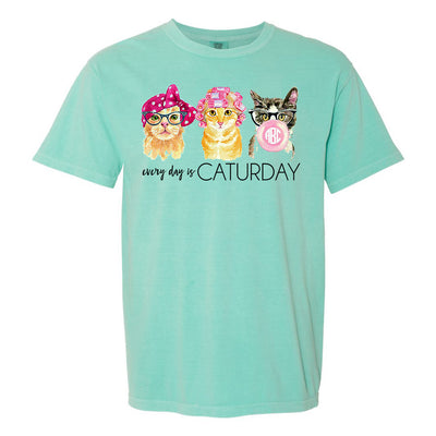Monogrammed 'Every Day is Caturday' T-Shirt