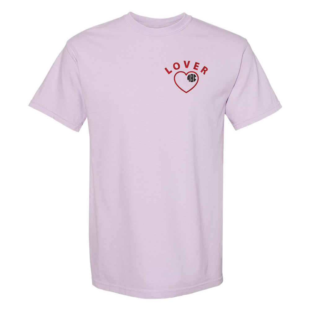 Monogrammed 'Lover' Comfort Colors T-Shirt