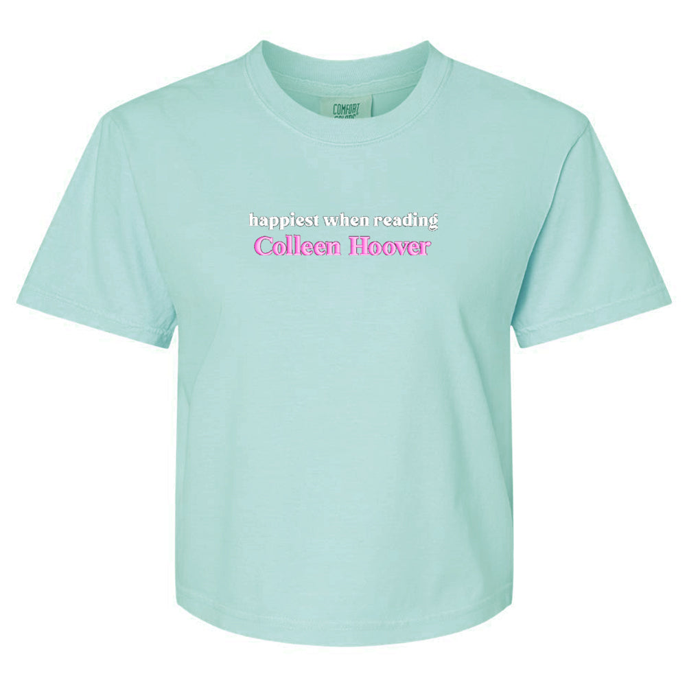 Make It Yours™ 'Happiest When Reading...' Comfort Colors Boxy T-Shirt