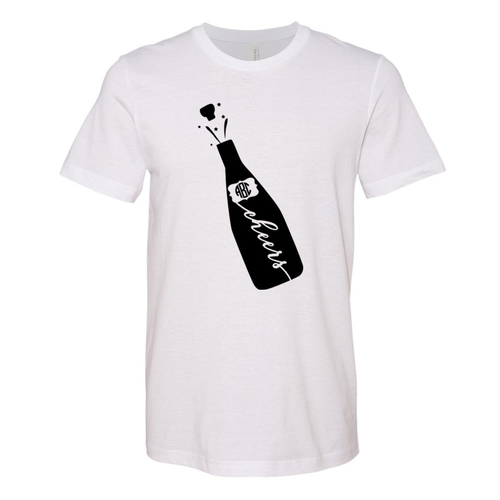 New Years Monogrammed Tee Champagne