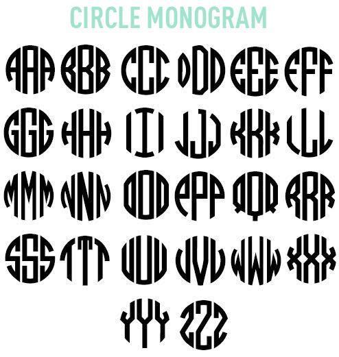 United Monograms Circle Font