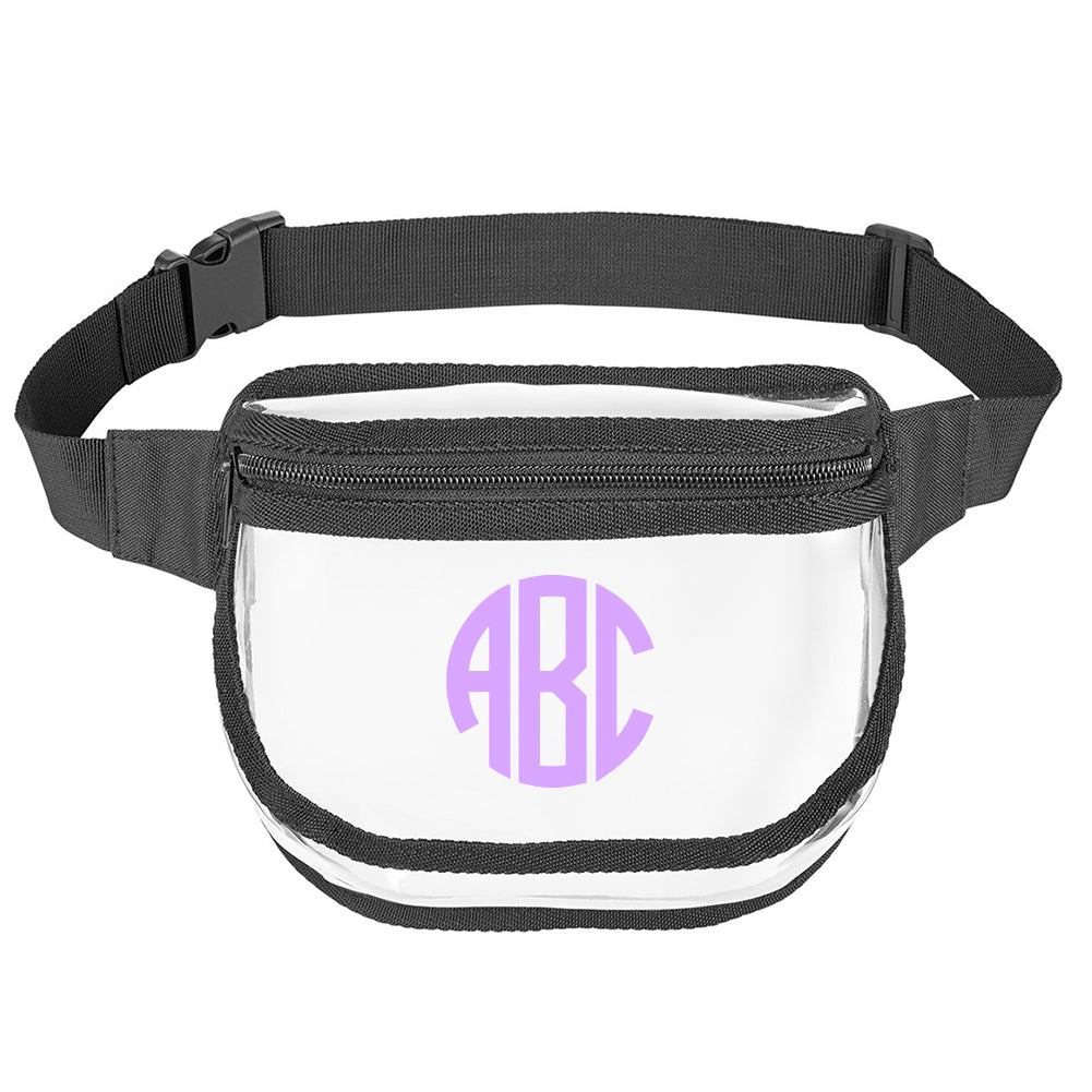 Monogrammed Clear Fanny Pack