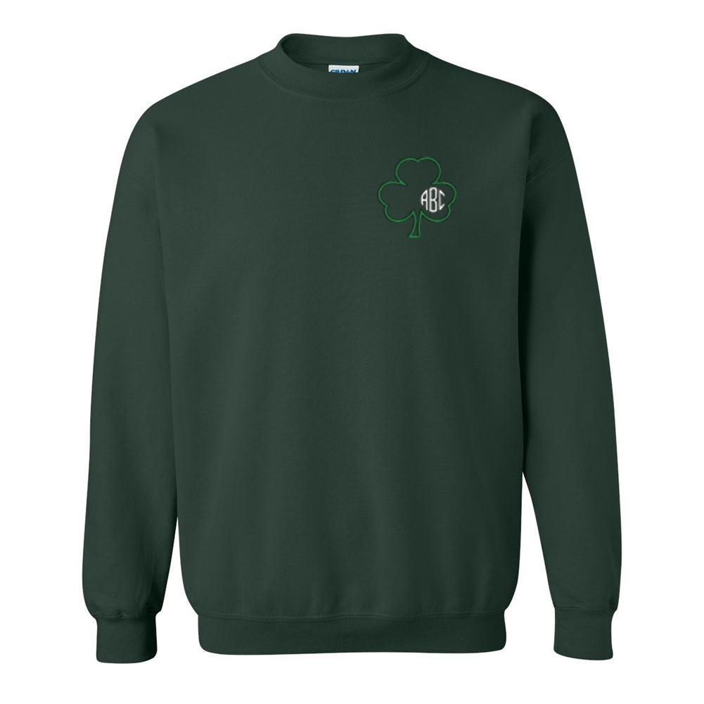 Monogrammed Irish Shamrock Crewneck Sweatshirt