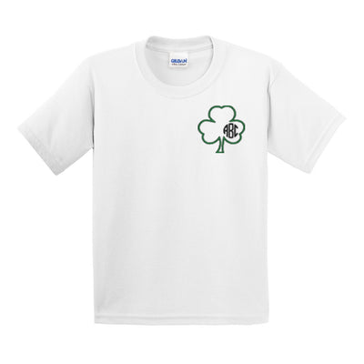 Kids Monogrammed Irish Shamrock T-Shirt
