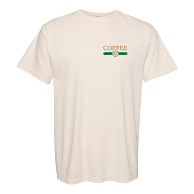 Monogrammed Coffee Designer Dupe T-Shirt