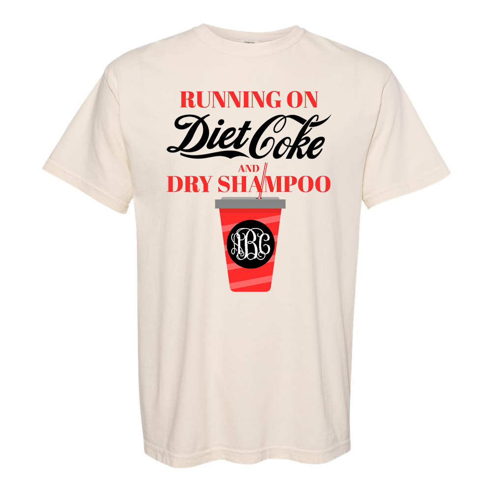 Monogrammed 'Diet Coke & Dry Shampoo' T-Shirt