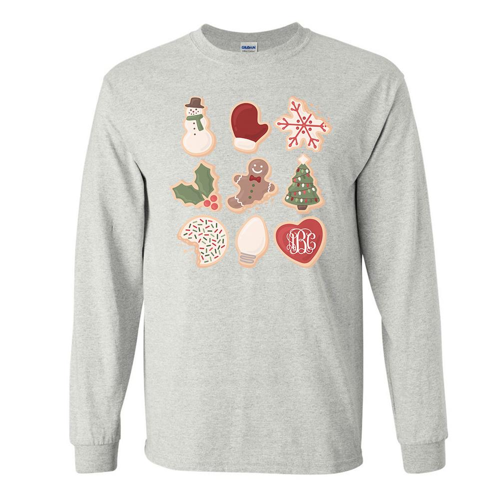 Monogrammed Christmas Cookies Shirt Holidays