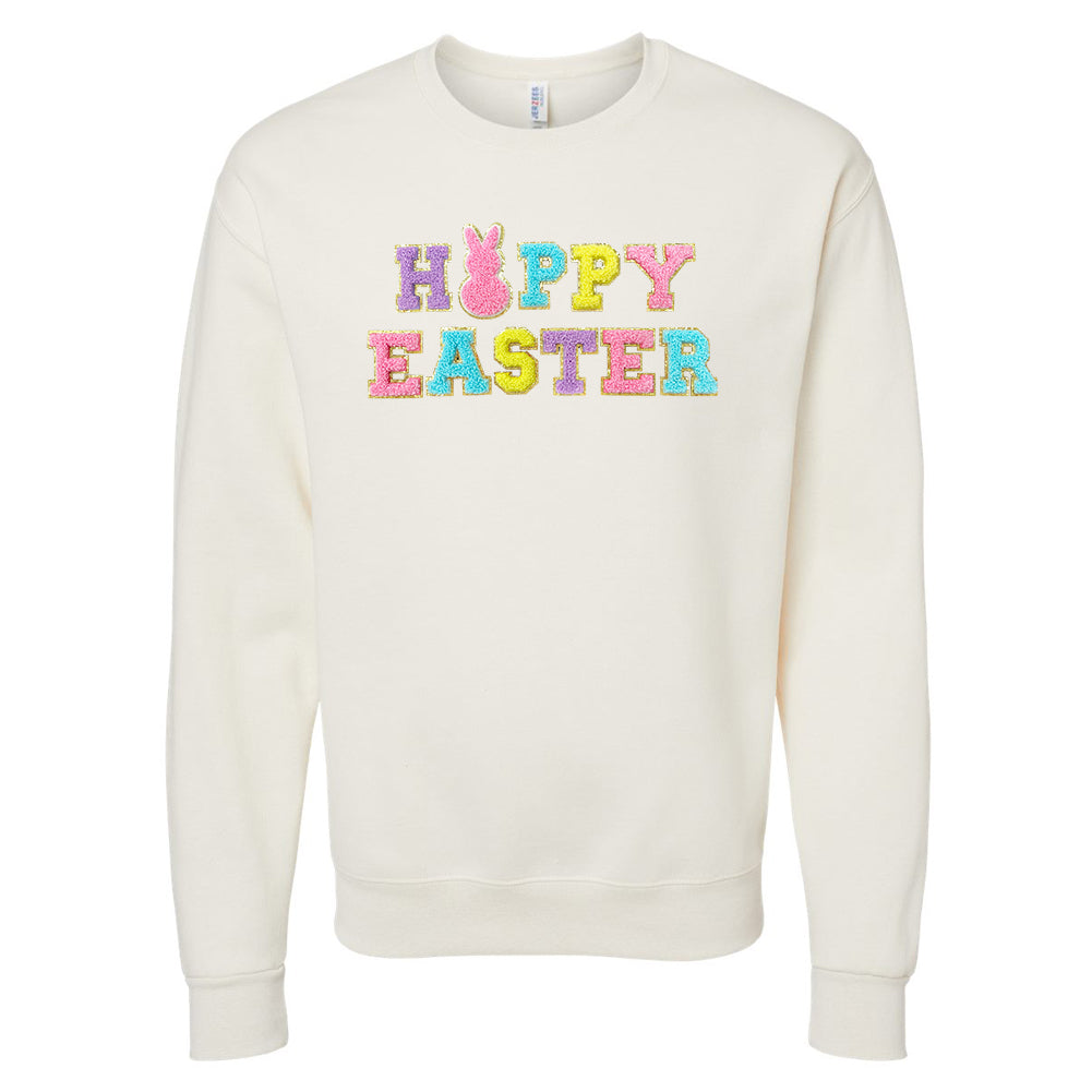Happy Easter Letter Patch Crewneck Sweatshirt