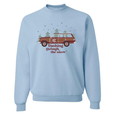 Monogrammed 'Dashing Through The Snow' Crewneck Sweatshirt