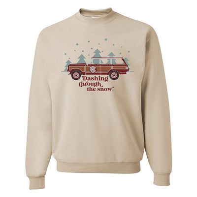Monogrammed 'Dashing Through The Snow' Crewneck Sweatshirt