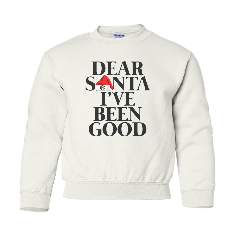 Kids Monogrammed 'Dear Santa' Crewneck Sweatshirt